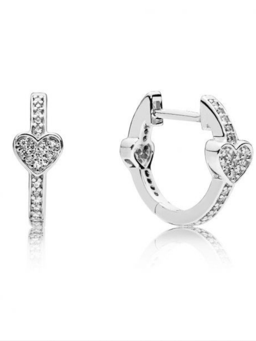 Pandora Alluring Hearts Sterling Silver Earrings